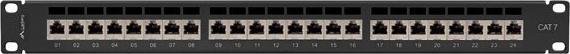 Produktbild Lanberg Rangierfeld 24-Port 1U Kat.7 FTP Schwarz PPS7-1024-B