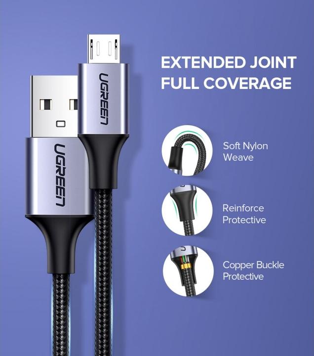Immagine prodotto Ugreen Micro USB – USB A (2 m, USB 2.0)