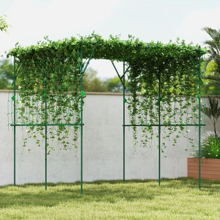 Actual product image Swisshandel24 Rankgitter aus Stahl rostfrei Rankhilfe 223x223x223 cm Grün (223 cm, 223 cm)