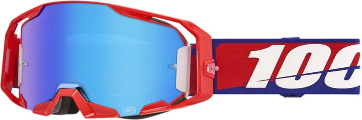 100% ARMATIC Goggle Best (Rot, Mirror Blue)