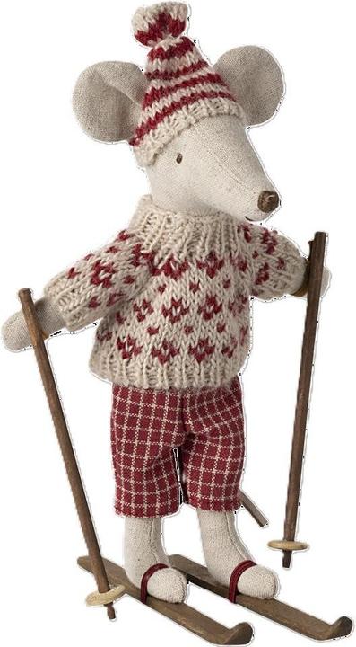 Produktbild Maileg Wintermaus mit Skiset (16 cm)