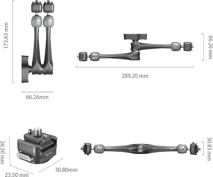 Produktbild SmallRig HawkLock H21 Quick Release Rosette Magic Arm (11") 4489 (Schwebestativ)