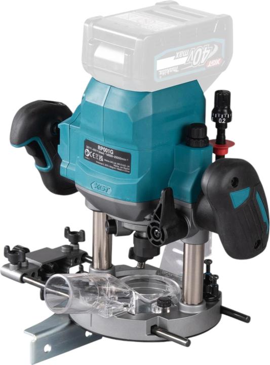 Produktbild Makita RP 001 GM201 Akku Oberfräse 40 V max. 12 mm Brushless + 2x Akku 4,0 Ah + Ladegerät