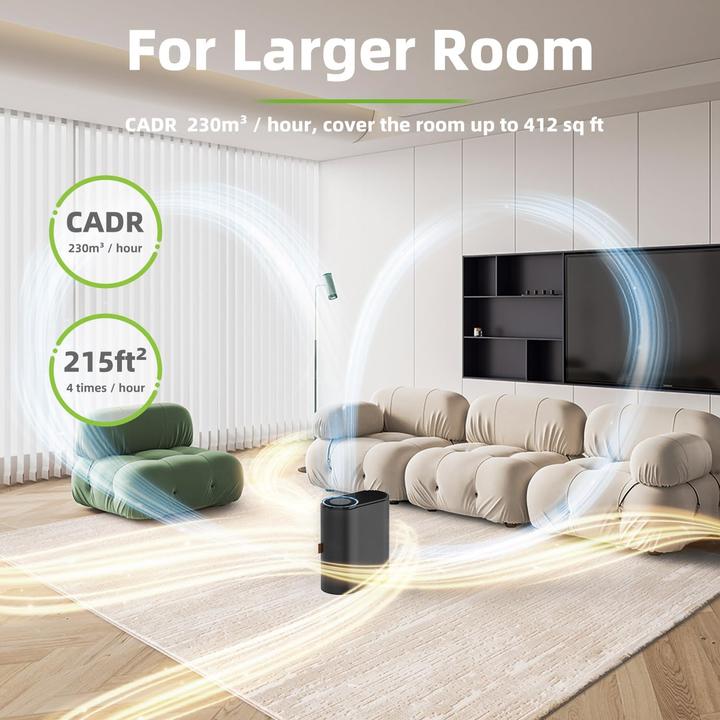 Actual product image Conopu ‎DH-JH04 Luftreiniger mit Echtzeitüberwachung (100 m²)