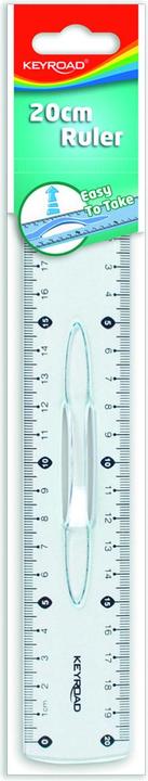 Actual product image Keyroad Plastic ruler, 20 cm, with handle, pendant (200 mm)