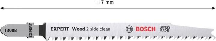 Image du produit Bosch Professional Zubehör Lame de scie sauteuse EXPERT 'Wood 2-side clean' T 308 B, 100 pièces