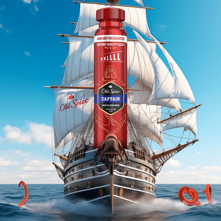 Actual product image Old Spice Deodorant spray 250ml Captain (Spray, 250 ml)