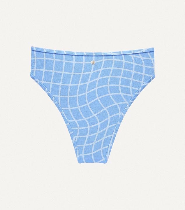 Asciugamano blu con stampa piscina