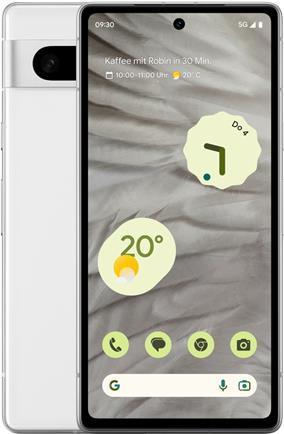 Produktbild Google Pixel 7a (128 GB, Snow, 6.10", SIM + eSIM, 64 Mpx, 5G)