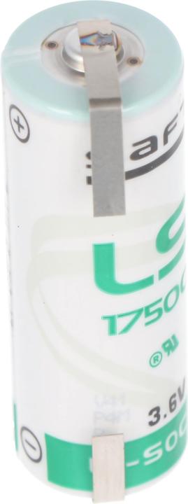 Actual product image Saft Battery LS17500, Size A, with solder tag U-shape (1 pcs., 14500, 3600 mAh)