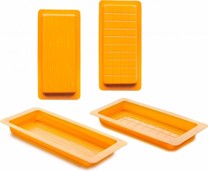 Immagine prodotto Ibili Set di 2 stampi per torrone lisci + a scacchiera 23 x 10 cm Per il tradizionale torrone al miele