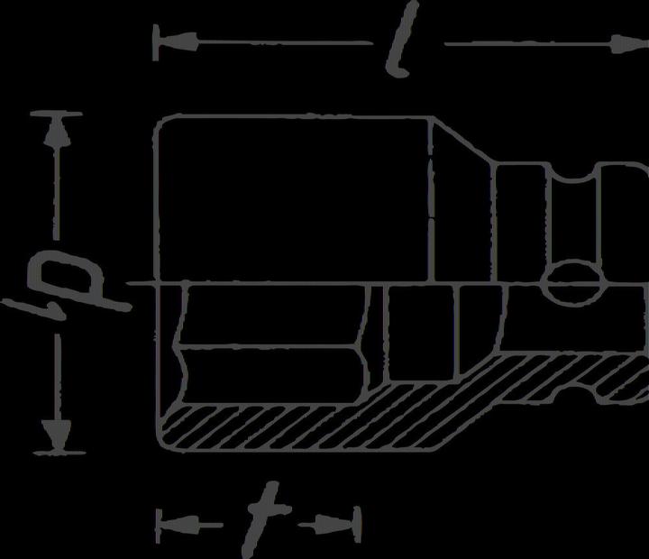 Produktbild HAZET Schlag-, Maschinenschrauber Steckschlüsseleinsatz ∙ Sechskant 1004S-32 ∙ Vierkant20 mm (3/4 Z… (32 mm)
