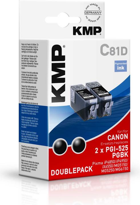 Image du produit KMP Cartouche d'encre C81D sw DP compatible avec le Canon PGI-525 PGBK (CF)
