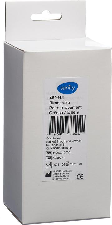 Sanity Birnspritze Gr9 224ml zweiteilig