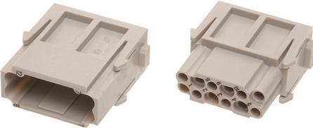 Actual product image Harting HAN DD Module 6B, 10B, 16B, 24Bfor 12 crimp sleevesmax 2,5mm2, socket part - (2 pcs.)
