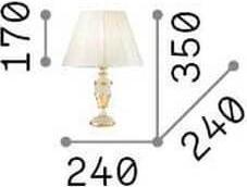 Produktbild Ideal lux FIRENZE Tischleuchte E14 ⌀240mm Weiss 012889 (E27)