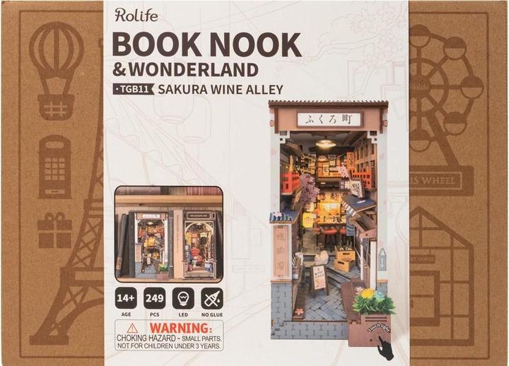 Actual product image Robotime Bausatz Sakura's Weinstrasse, Modell Art: Book Nook