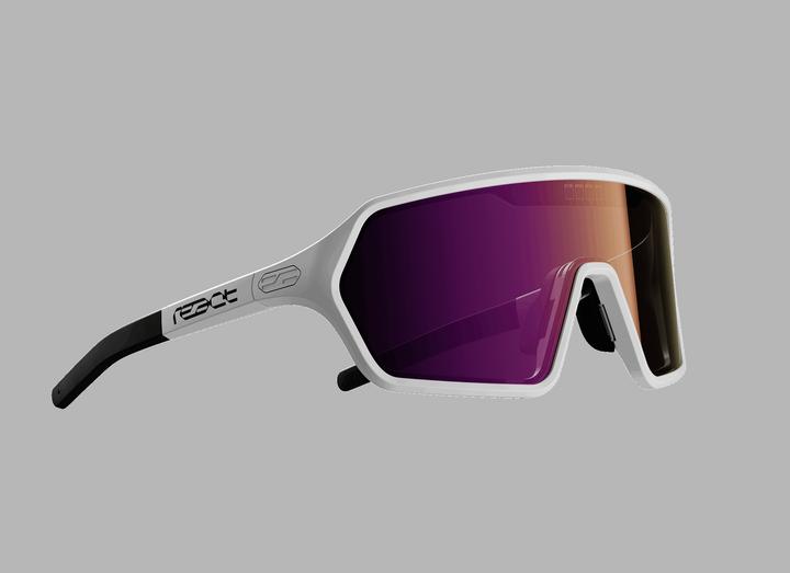 React nova white Small sunglasses (Nova white, Silver mirror coating)