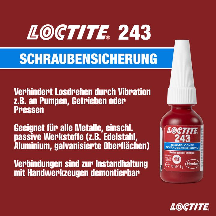 Produktbild Loctite Schraubensicherung 243 (20 g, 5 ml)