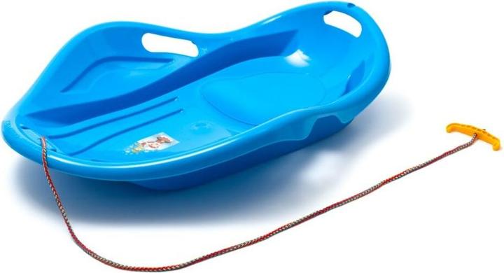 Baby Mix Kinder-Rodelschlitten Musle PREMIUM KOMFORT 80 cm blau