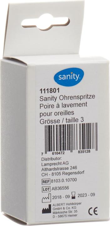 Actual product image Sanity Ear syringe Gr3 27ml
