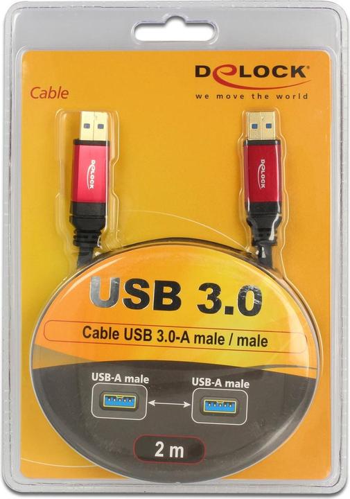 Produktbild Delock USB3.0 Kabel, A-Stecker zu A-Stecker (2 m, USB 3.0)