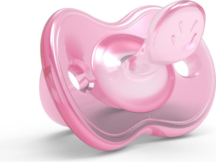 Actual product image Nuvita Silicone pacifier Orthosoft orthodontic teat 0M+ pink transparent (2 x, from birth, up to 3 M.)