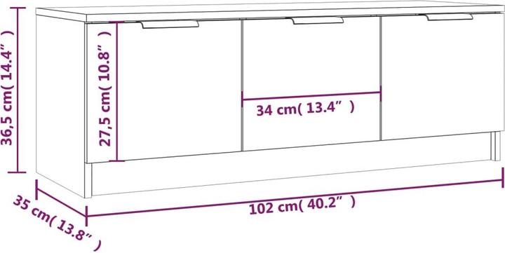 Actual product image VidaXL Ava (102 x 35 x 36.5 cm)