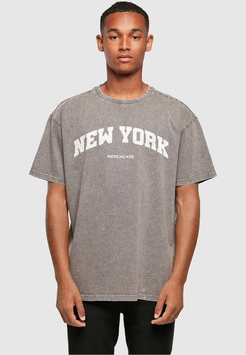 Produktbild Merchcode New York Wording - Acid Washed Oversize Tee - 113011 (XL)