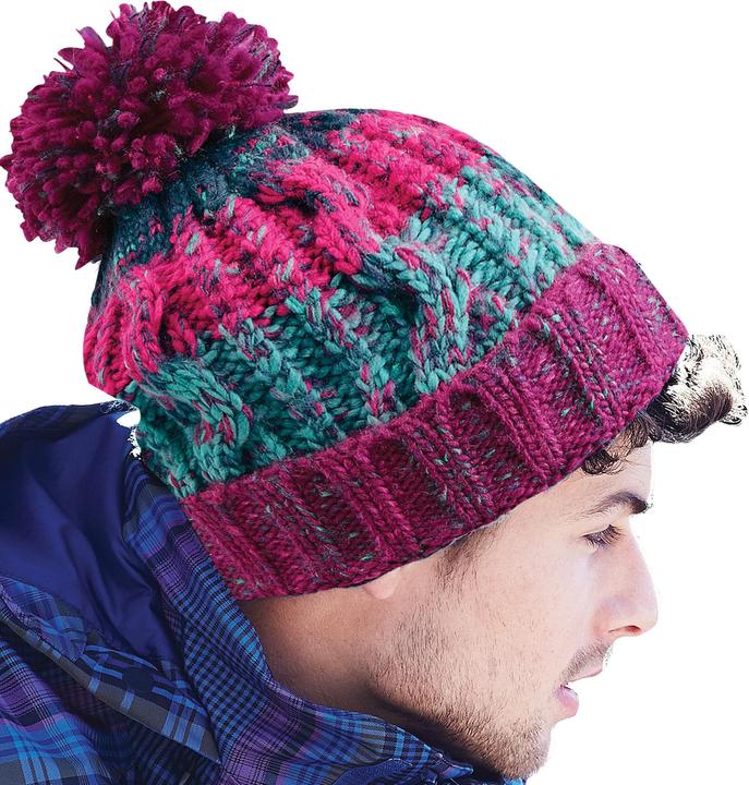 Actual product image Beechfield Corkscrew knitted hat with bobble (One size)