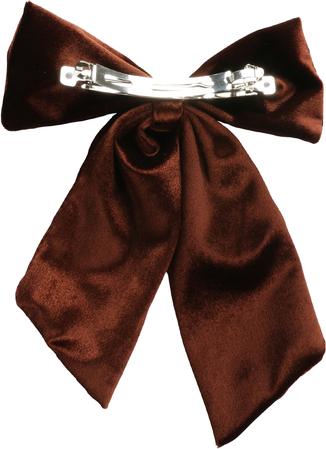 Trisa Fashion Barrette mit Samtschleife braun