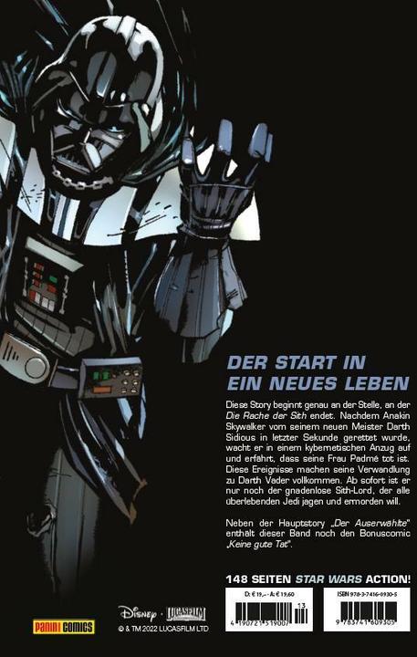 Actual product image Panini Star Wars Comics - Darth Vader (Ein Comicabenteuer): Der Auserwählte (German, Charles Soule, 2018)