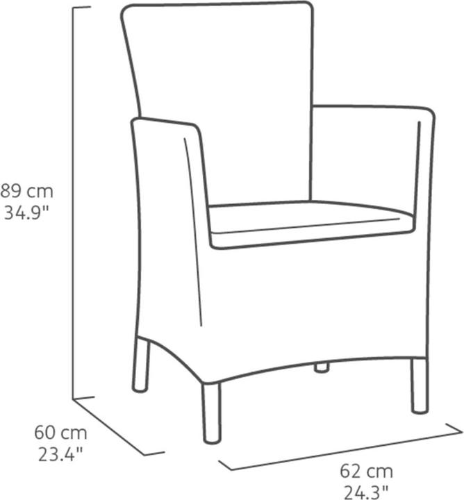 Immagine prodotto Keter Balcone Iowa Balcony Set Tavolo: 39x39x43 Sedia: 62x60x89 (62 cm)