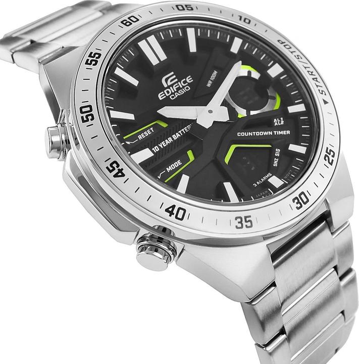 Produktbild Casio Edifice - EFV-C110D-1A3VEF (Sportuhr, Digitaluhr, Analoguhr, Lünette drehbar, Funkuhr, Schrittzähler, Taucheruhr, 47 mm)