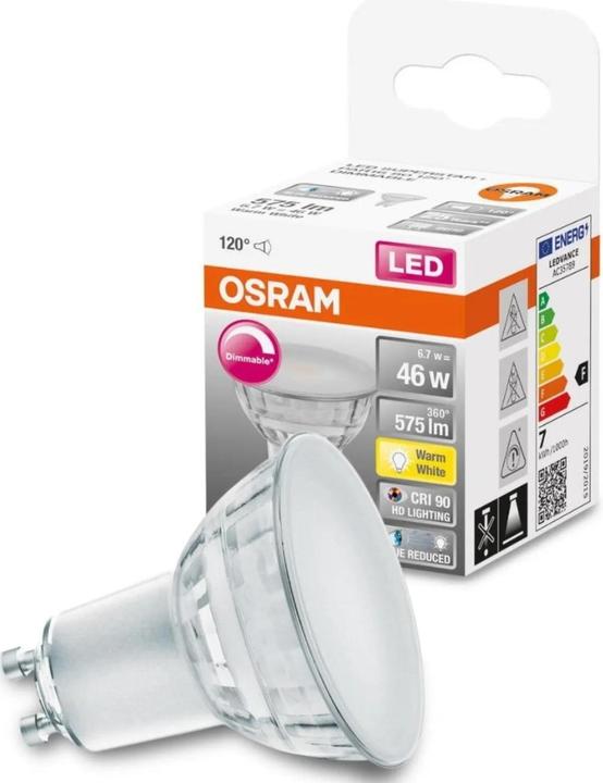 Actual product image Osram GU10 reflector - Par16 (GU10, 6 W, 575 lm, 1 x, F)