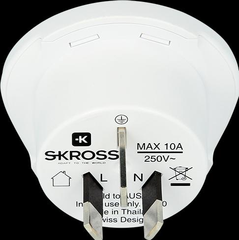 Actual product image Skross World to Australia + China