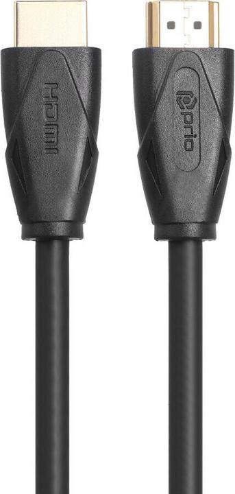 Actual product image prio High-End HDMI A to HDMI A Cable 4K Ethernet 2.0m black (2 m, HDMI)