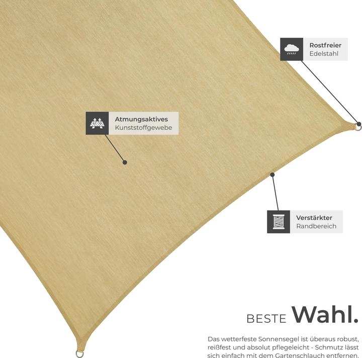 Immagine prodotto tectake Tenda da sole (300 x 300 cm)