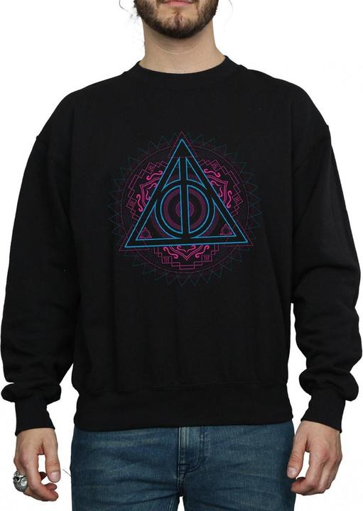 Actual product image Mens Neon Deathly Hallows Sweatshirt (3XL)