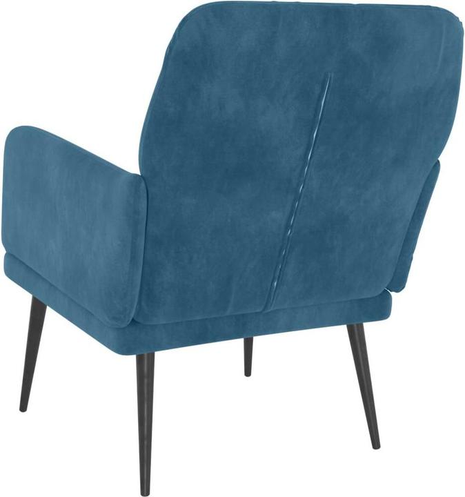 Image du produit VidaXL Sessel Blau 62x79x79 cm Samt,Farbe: Blau,Material: Samt (100