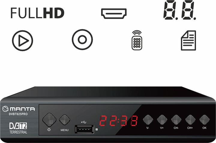Produktbild Manta DVBT025PRO DVBT-T2 (DVB-T2)