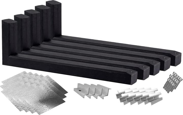 Image du produit Wattstone Support PV pour toit plat pour 6 modules solaires 15° Socle en béton avec tapis de protection en alu (Matériel de montage du système solaire)