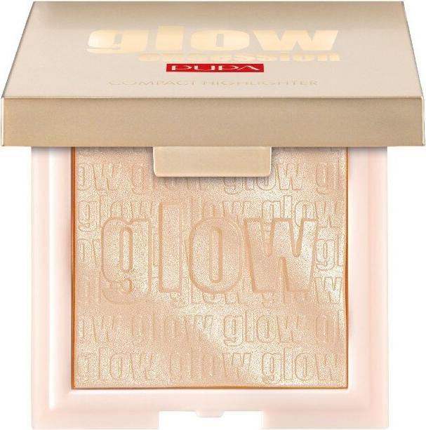 Actual product image Pupa Milano Pupa Glow Obsession Compact Highlighter 100 Light Gold 6g (#100 Light, Highlighter, 6 g)