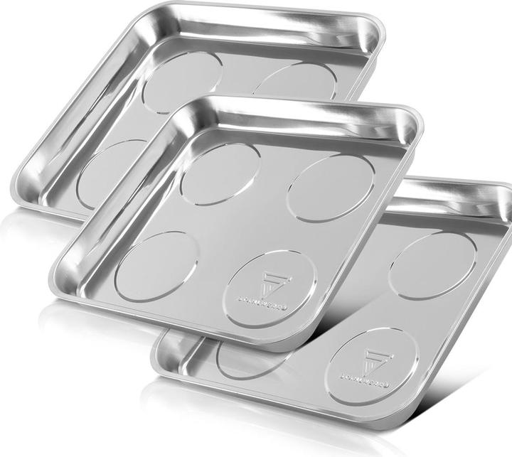 Actual product image Stahlwerk Magnetic tray MS-30 ST set of 3 270 x 292 x 30mm Magnetic disc adhesive tray (3 x)
