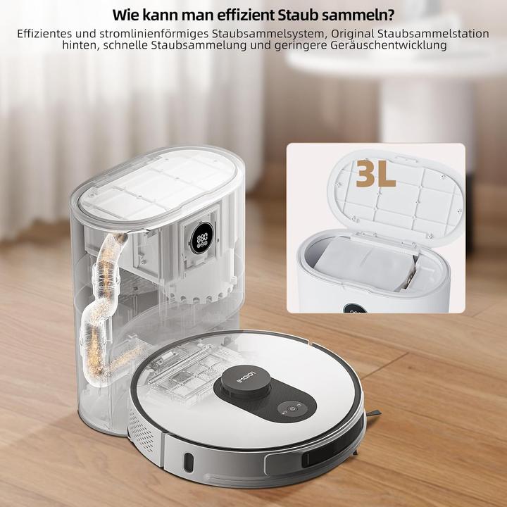 Produktbild Xiaomi Roidmi EVE MAX Saugroboter mit Wischfunktion Auto Absaugstation,5000Pa,75 Tage,250Min,App (Saugroboter)