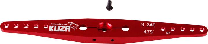 Kuza servohebel 2-arm hitec 24t 120/108/96/84 72mm 4.75" m3 heavy duty v2 aluminium
