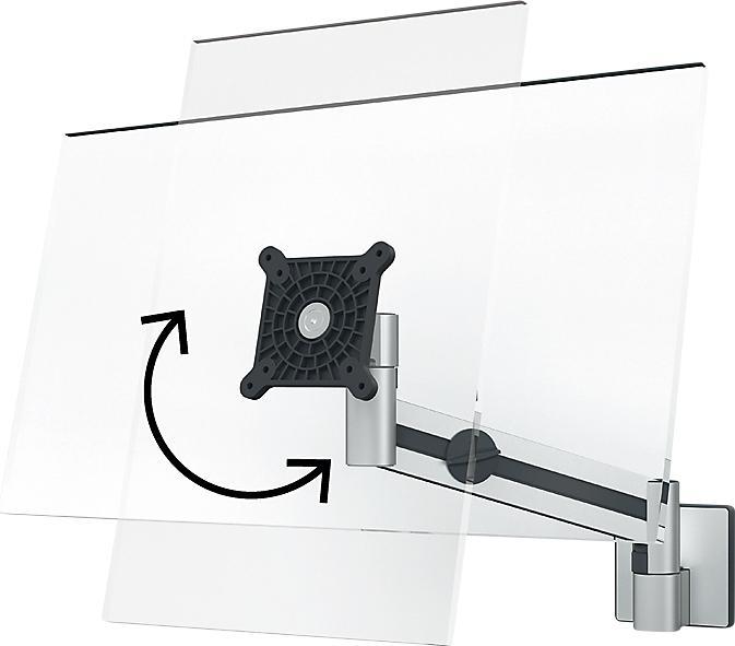 Image du produit Durable Support mural avec bras pour 1 écran, h x l x p 350 x 290 x 120 mm, argent (Mur, 37.99")