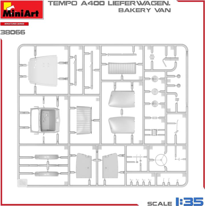 Actual product image 1:35 Tempo A400 delivery van with baked goods