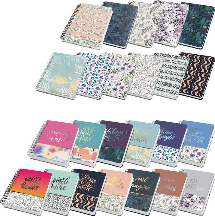 Actual product image Jolie Spiral notebook (168 x 215 mm, Checked, Hardcover)