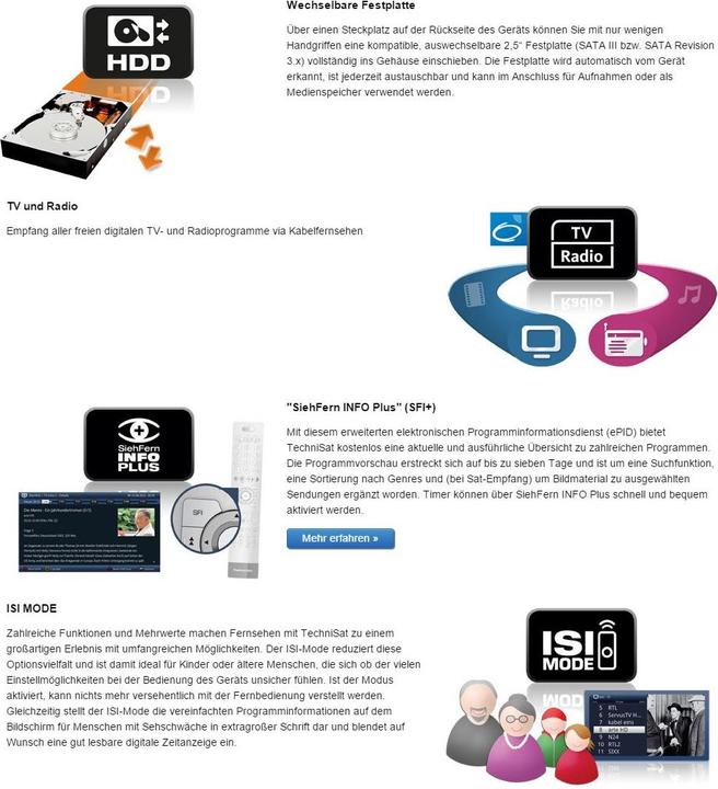 Produktbild TechniSat TechniCorder ISIO STC schwarz, Doppel-QuattroTuner (2x DVB-C/T/S2)